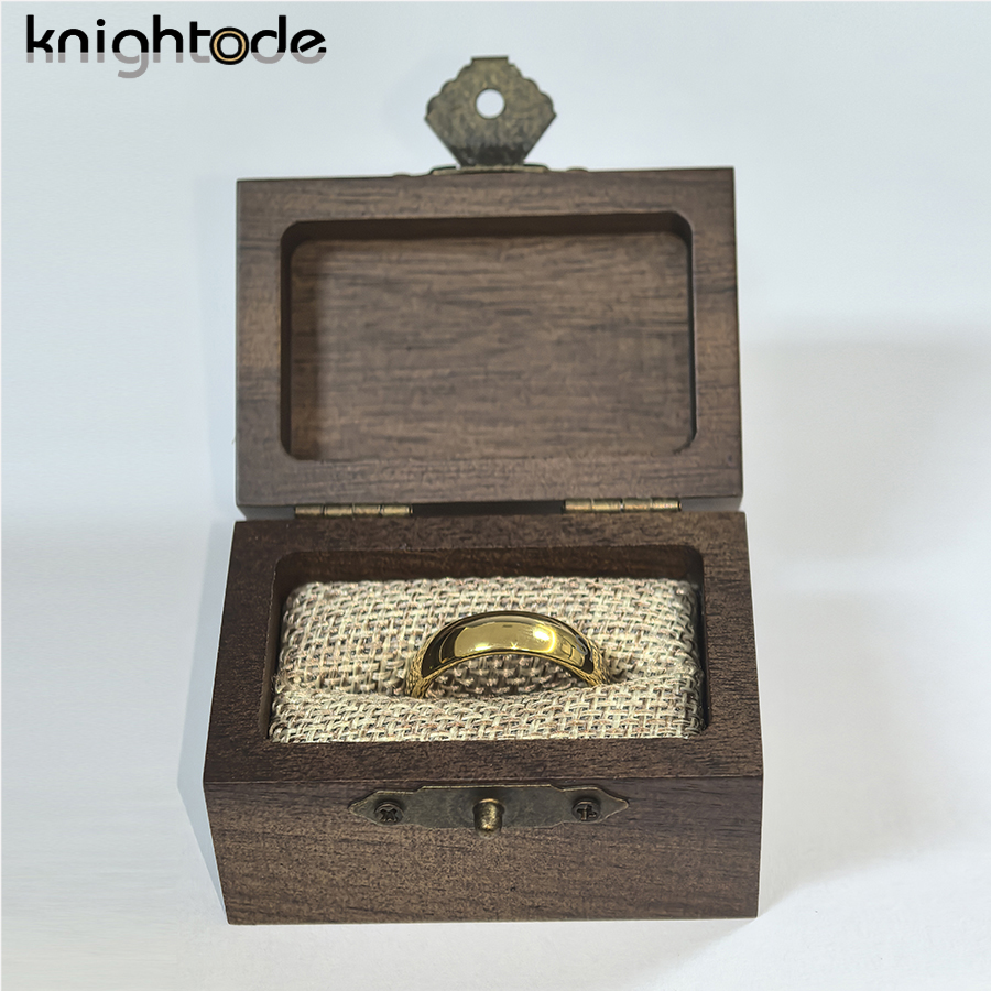 Wedding Favor Box - Wooden Ring Box Natural Color Jewelry