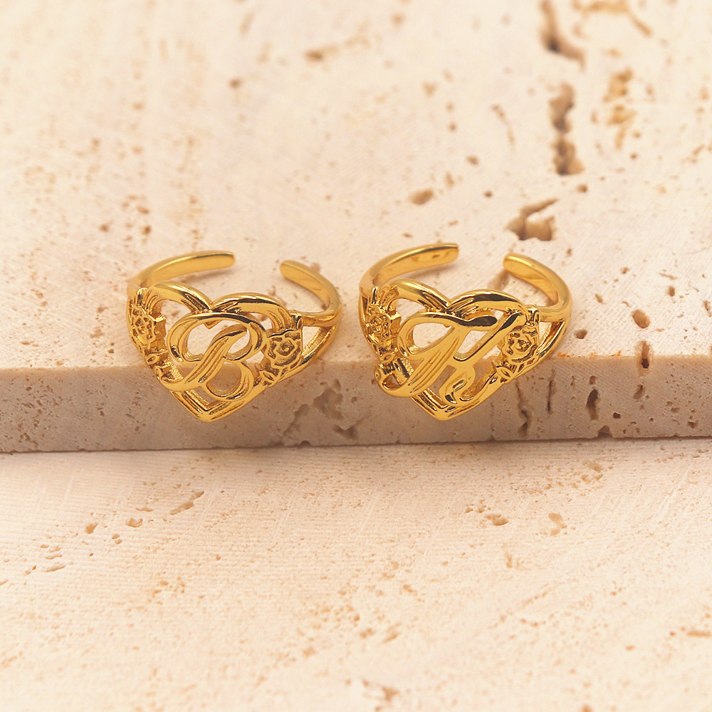 Gold Personalized Initials Hea - مراجعة Wedding Z وسعره