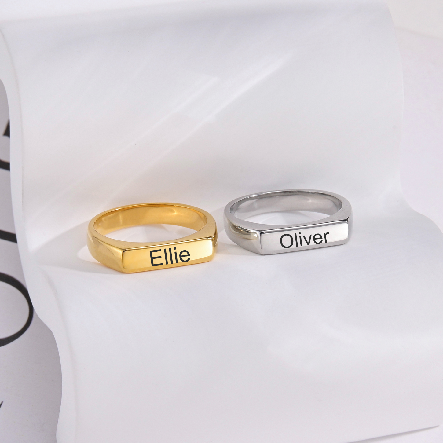 Haiyufly Engrave Name Bar Ring - مراجعة Wedding Z وسعره