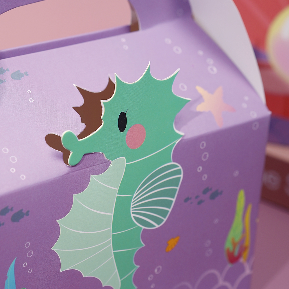 6pcs Mermaid Gift Paper Bags O - مراجعة Wedding Favor Box وسعره