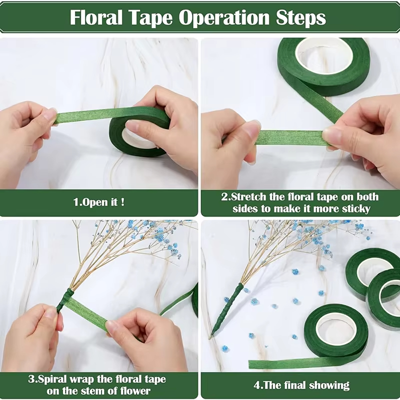 20Yards Green Bouquet Floral T - مراجعة Wedding Floral Supply وسعره