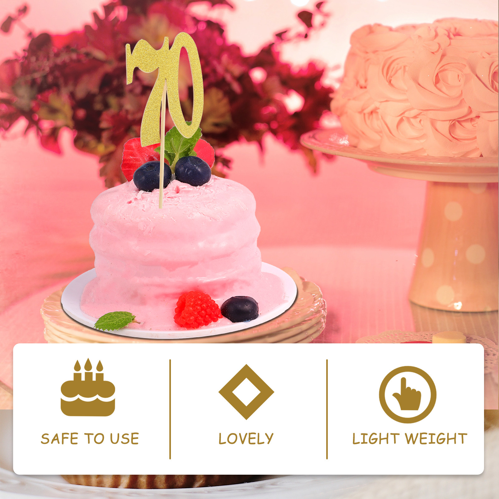 10Pcs Number 70 Cake Decoratio - مراجعة Wedding Decoration Supply وسعره