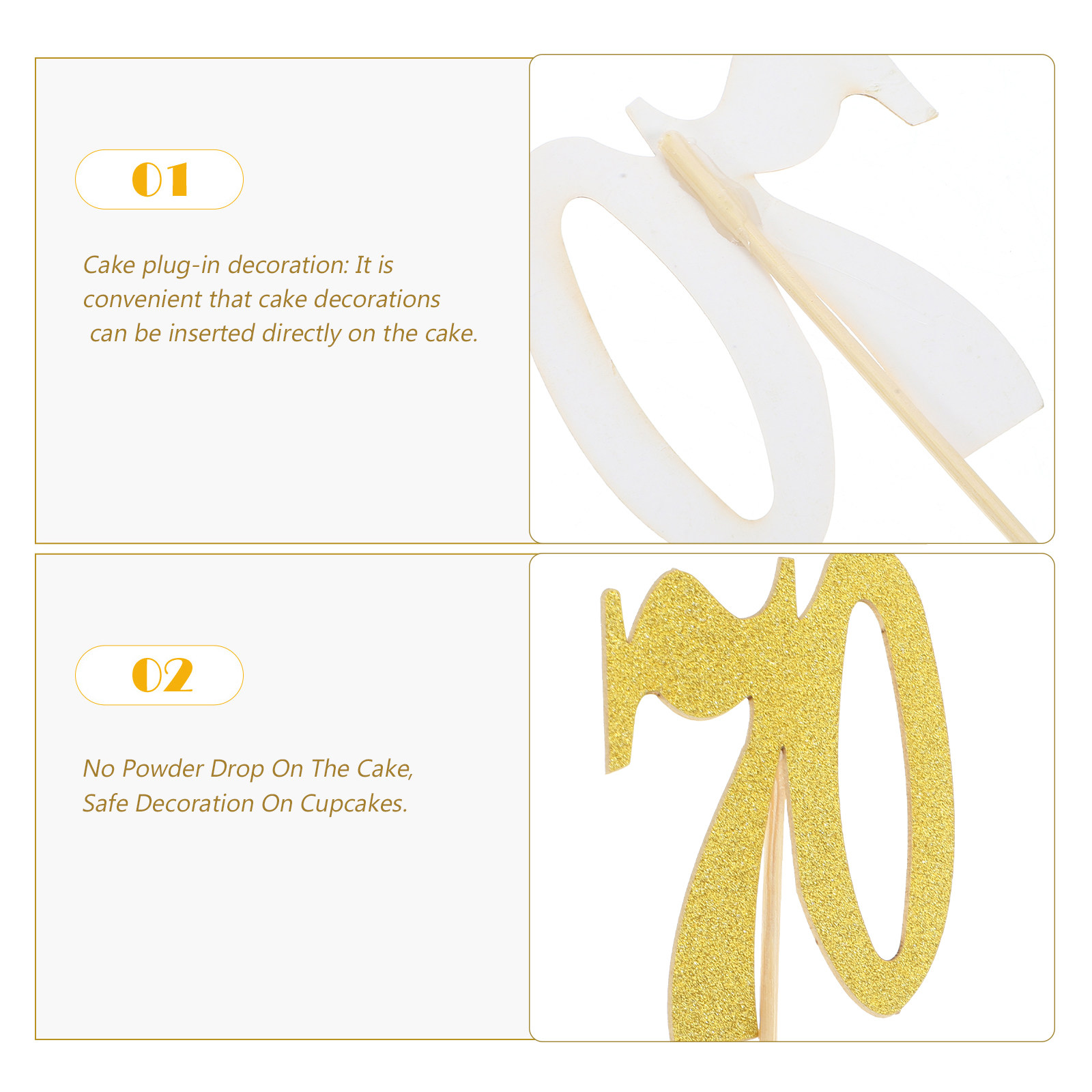 10Pcs Number 70 Cake Decoratio - مراجعة Wedding Decoration Supply وسعره