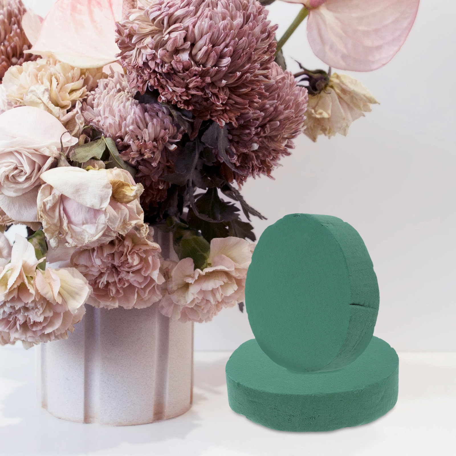 2Pcs Round Wet Floral Foam Blo - مراجعة Wedding Floral Supply وسعره