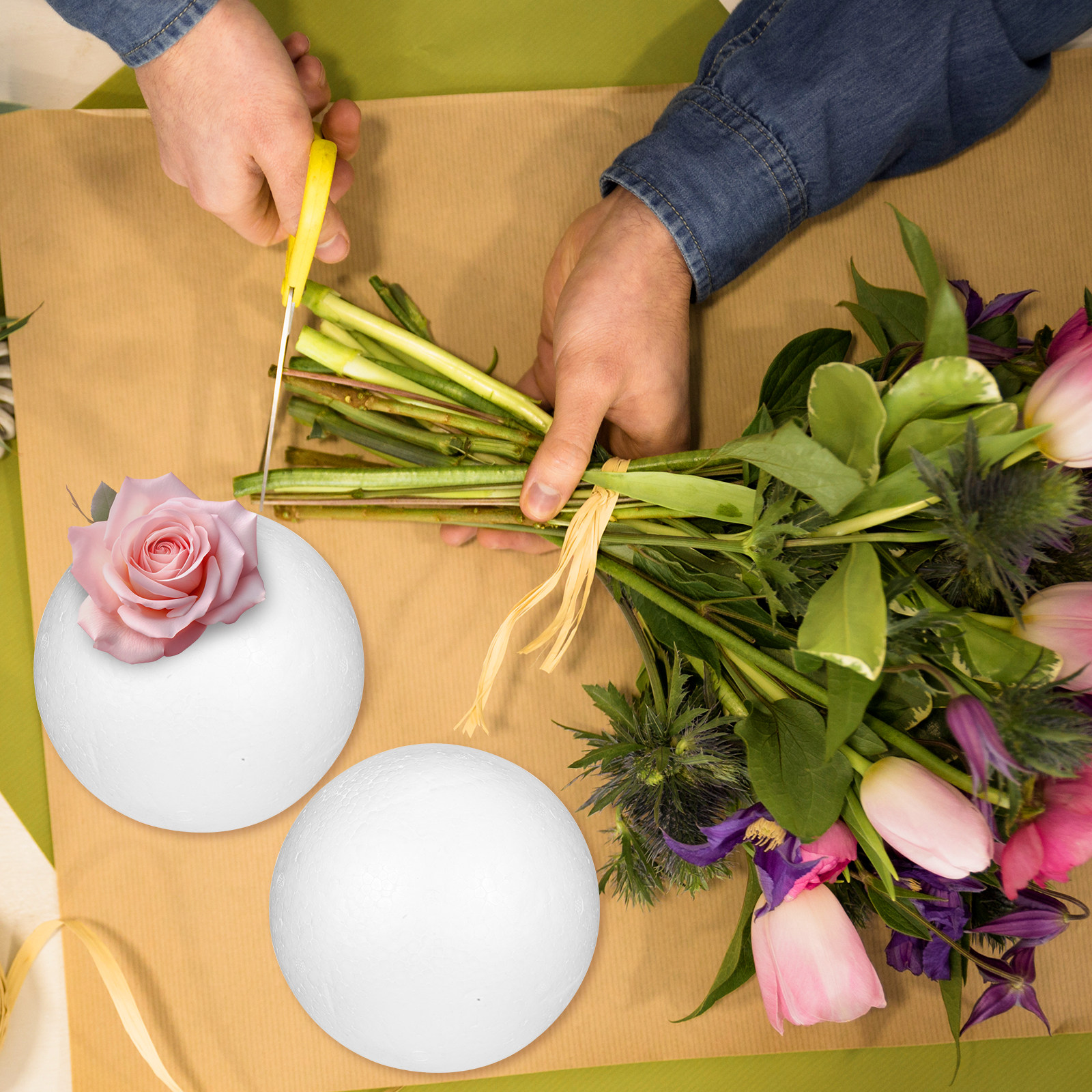 4Pcs Foam Hemisphere Semi-Circ - مراجعة Wedding Floral Supply وسعره