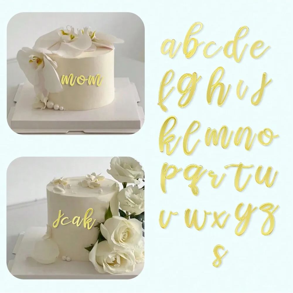 1set Golden Mirror Acrylic A-Z - مراجعة Wedding Z وسعره