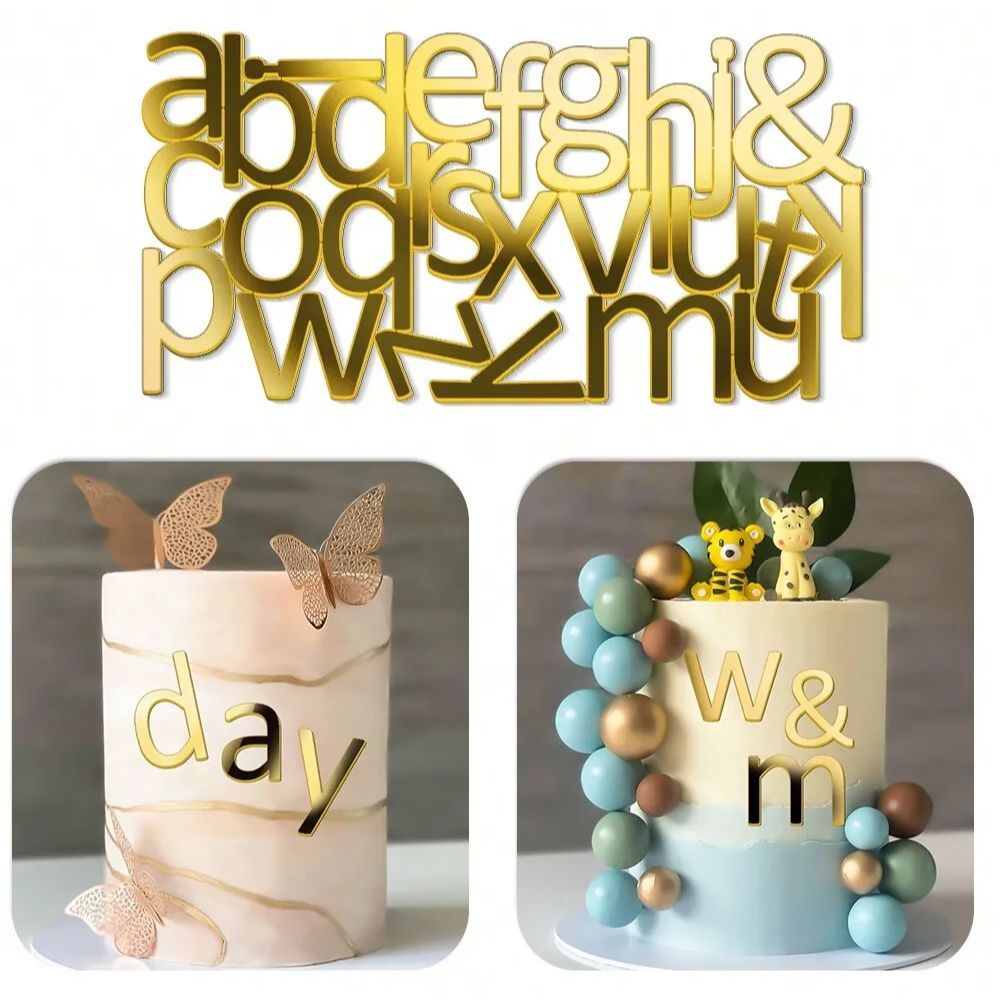 1set Golden Mirror Acrylic A-Z - مراجعة Wedding Z وسعره