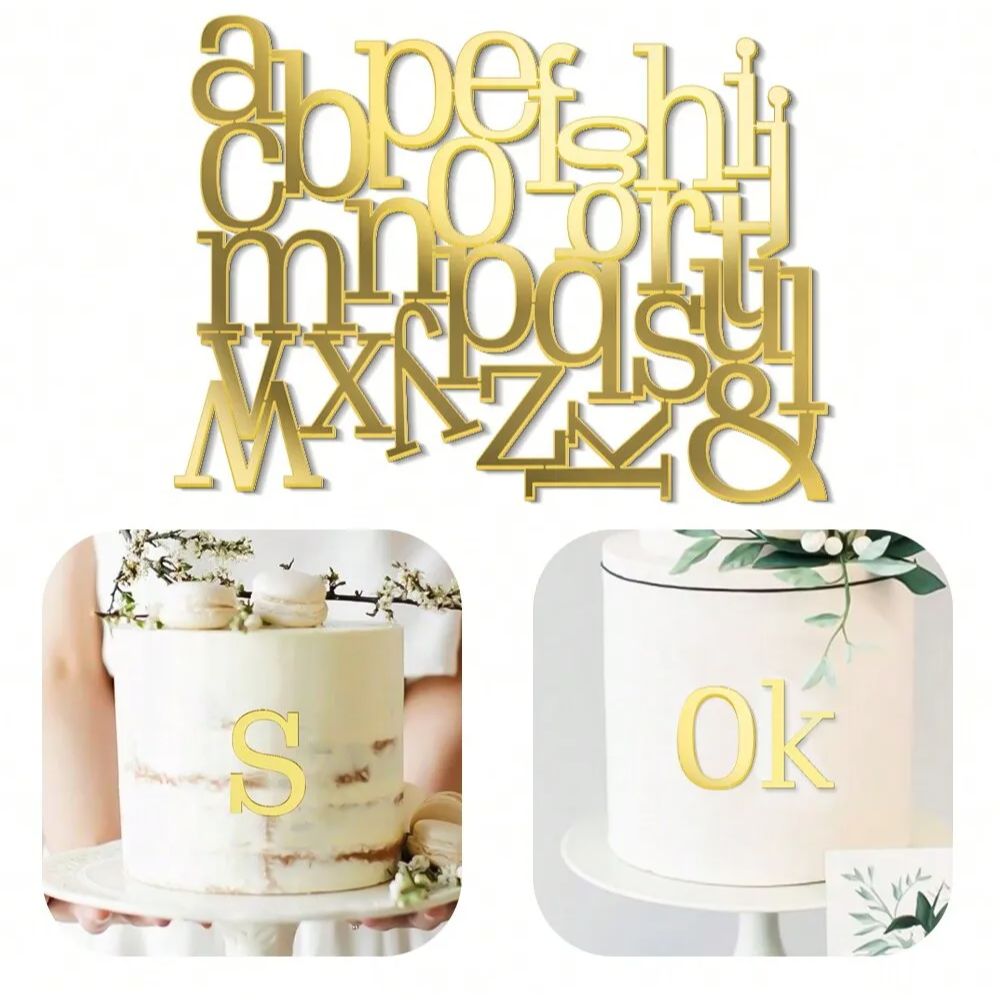 1set Golden Mirror Acrylic A-Z - مراجعة Wedding Z وسعره