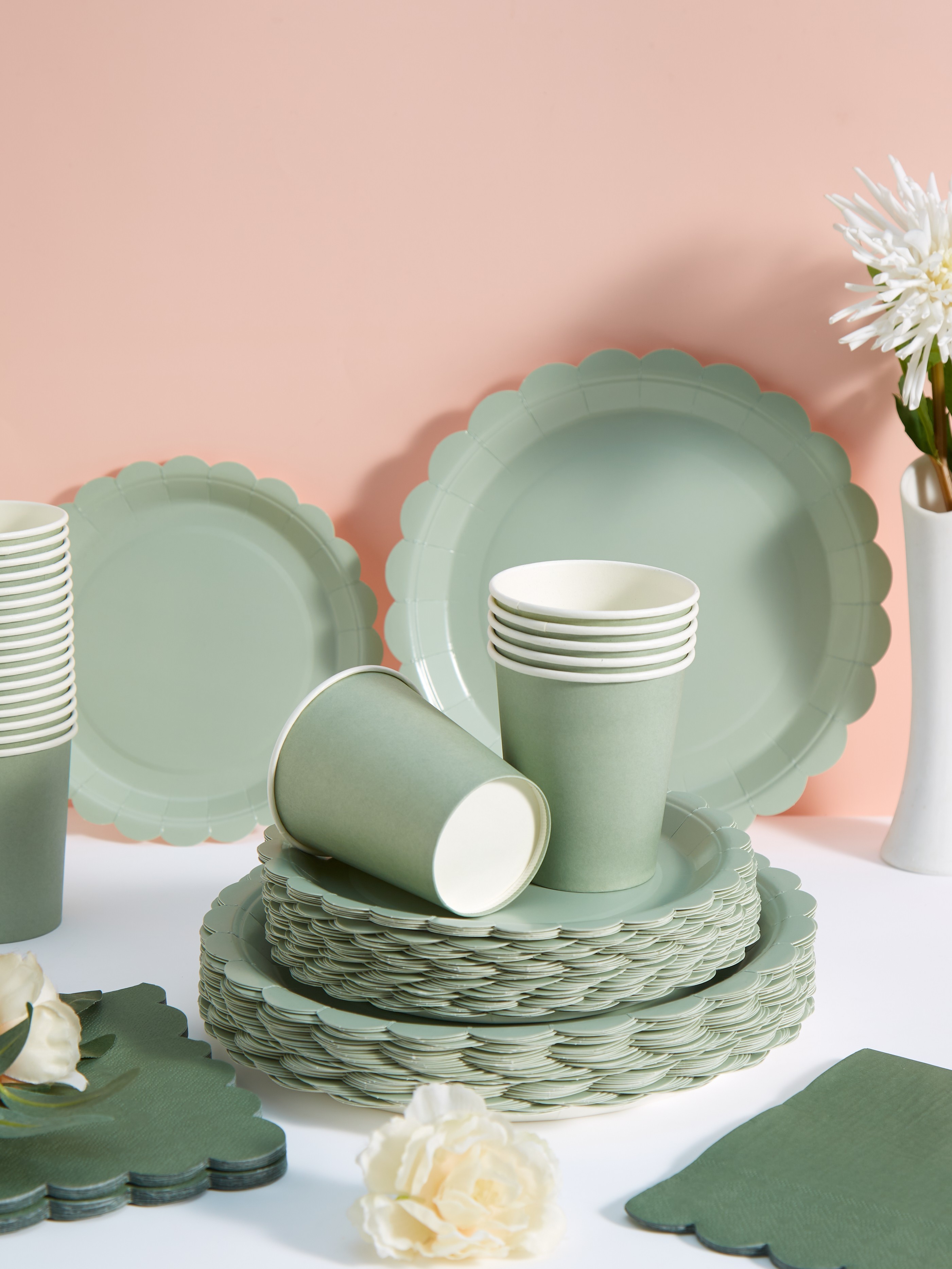 97pcs/set Disposable Tableware - مراجعة Wedding Decoration Supply وسعره
