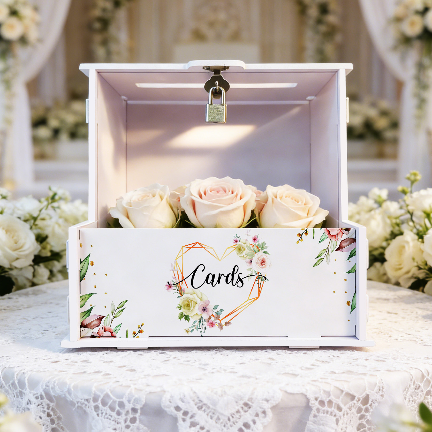 White PVC Wedding Card Boxes w - مراجعة Wedding Favor Box وسعره