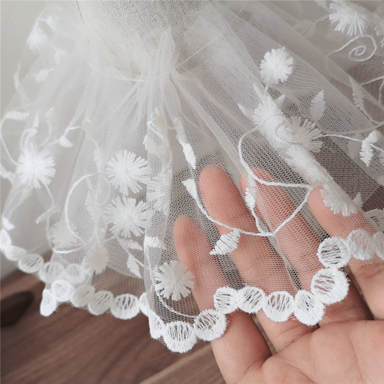 12CM Wide White Tulle Mesh 3d  - مراجعة Wedding Water Supply وسعره