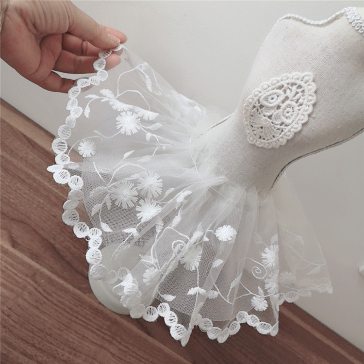 12CM Wide White Tulle Mesh 3d  - مراجعة Wedding Water Supply وسعره