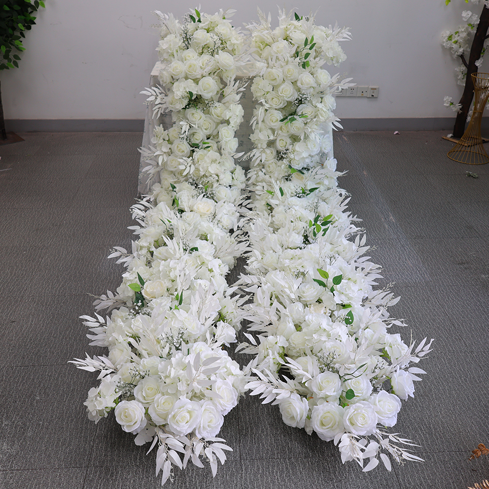 White Rose Floral Set Wedding  - مراجعة Aisle Runner White وسعره