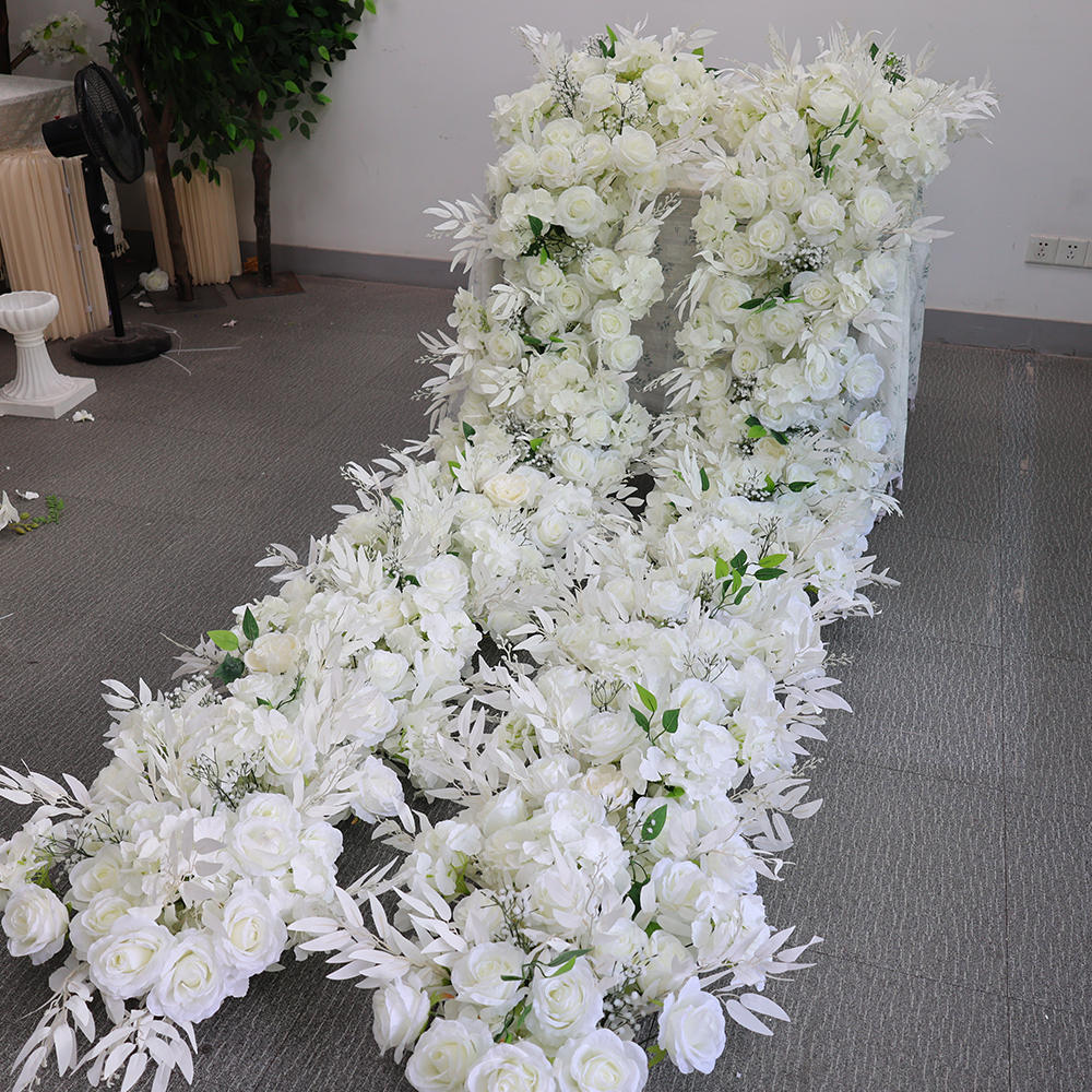 White Rose Floral Set Wedding  - مراجعة Aisle Runner White وسعره