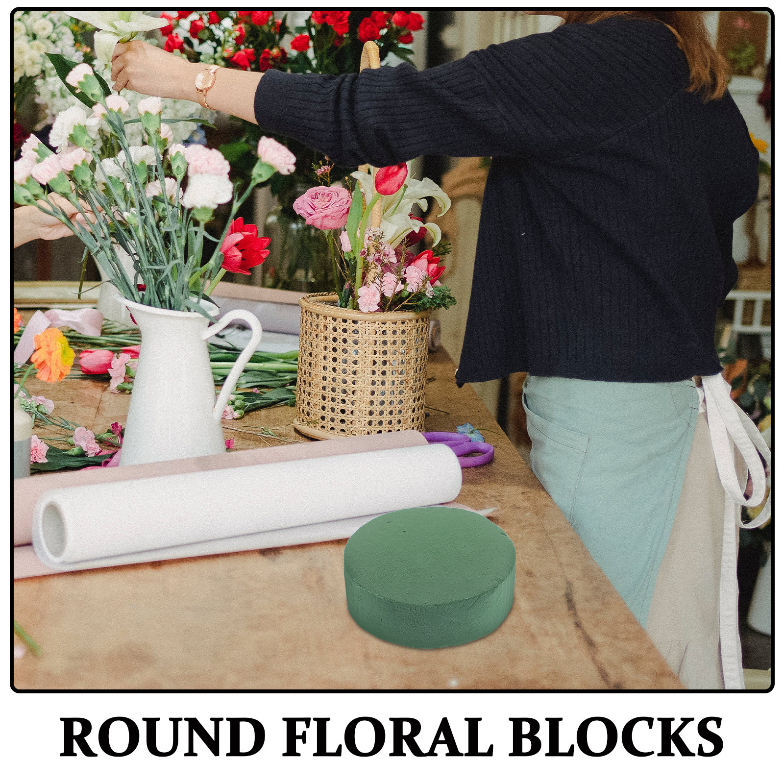 6Pcs Round Floral Foam Blocks  - مراجعة Wedding Floral Supply وسعره