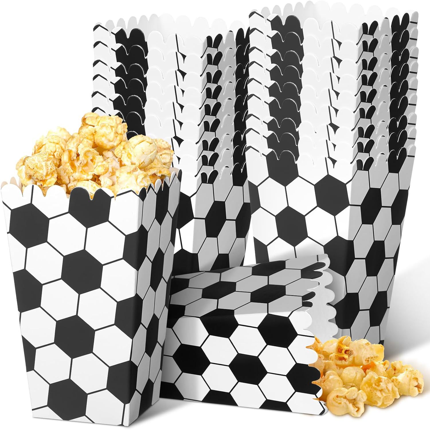 6/18Pcs  Football Popcorn Boxe - مراجعة Wedding Favor Box وسعره
