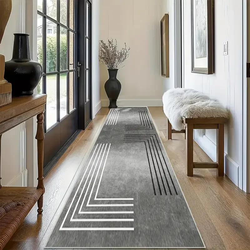 VIKAMA Modern Abstract Geometr - مراجعة Aisle Runner White وسعره