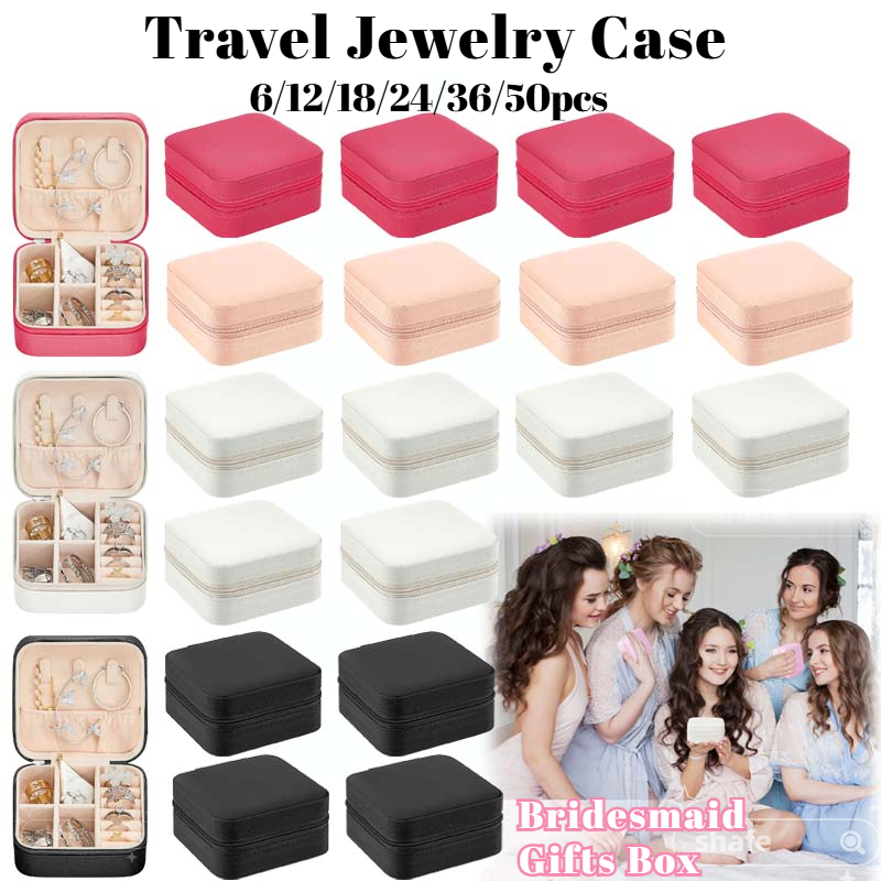 6-50pcs Travel Jewelry Case Br - مراجعة Wedding Favor Box وسعره