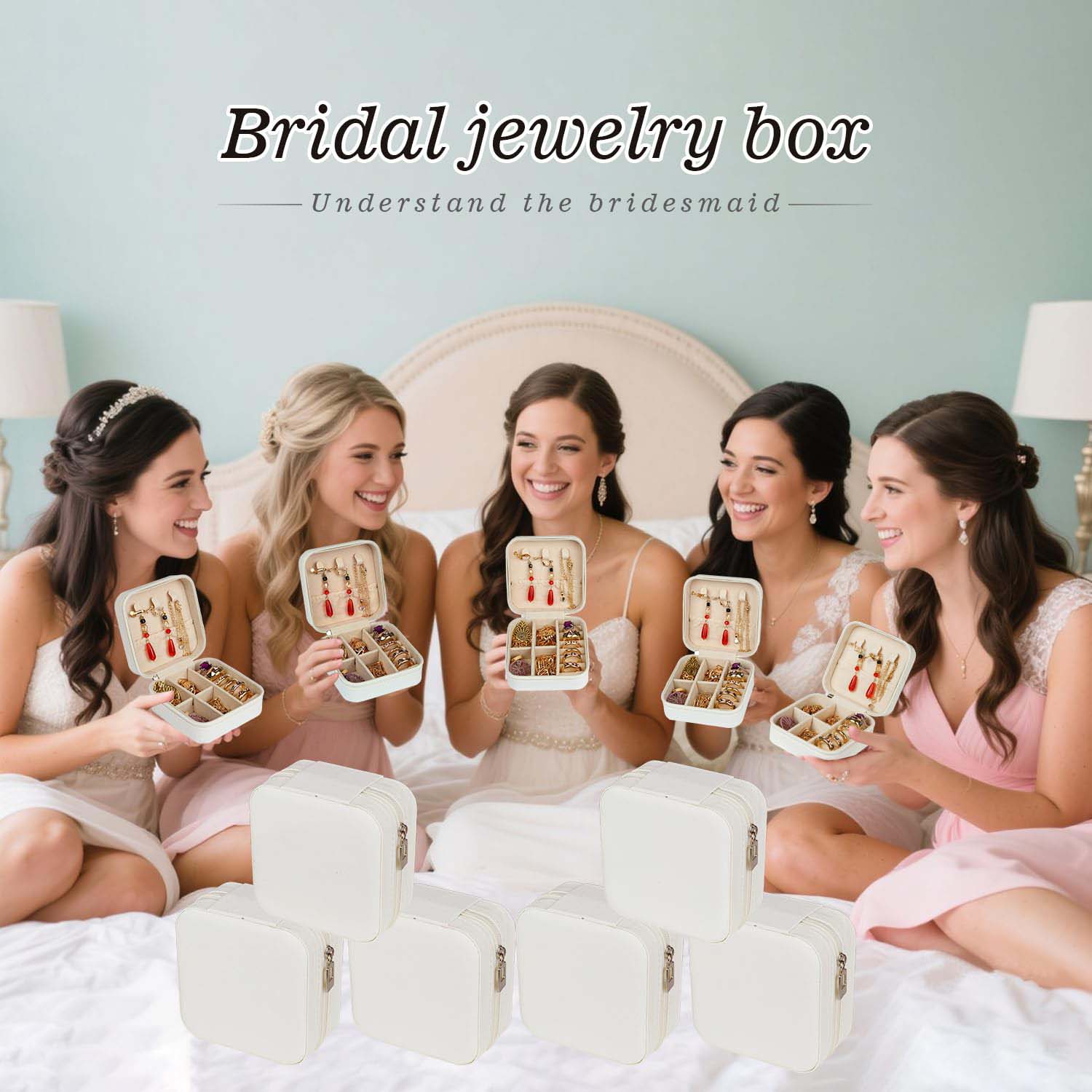6-50pcs Travel Jewelry Case Br - مراجعة Wedding Favor Box وسعره