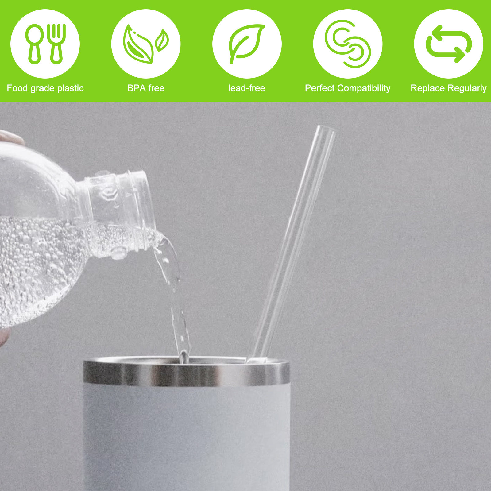 Drinking Straws Smoothie Drink - مراجعة Wedding Water Supply وسعره
