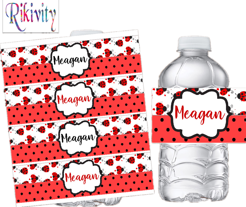 Personalised Ladybug Red Polka - مراجعة Wedding Water Supply وسعره