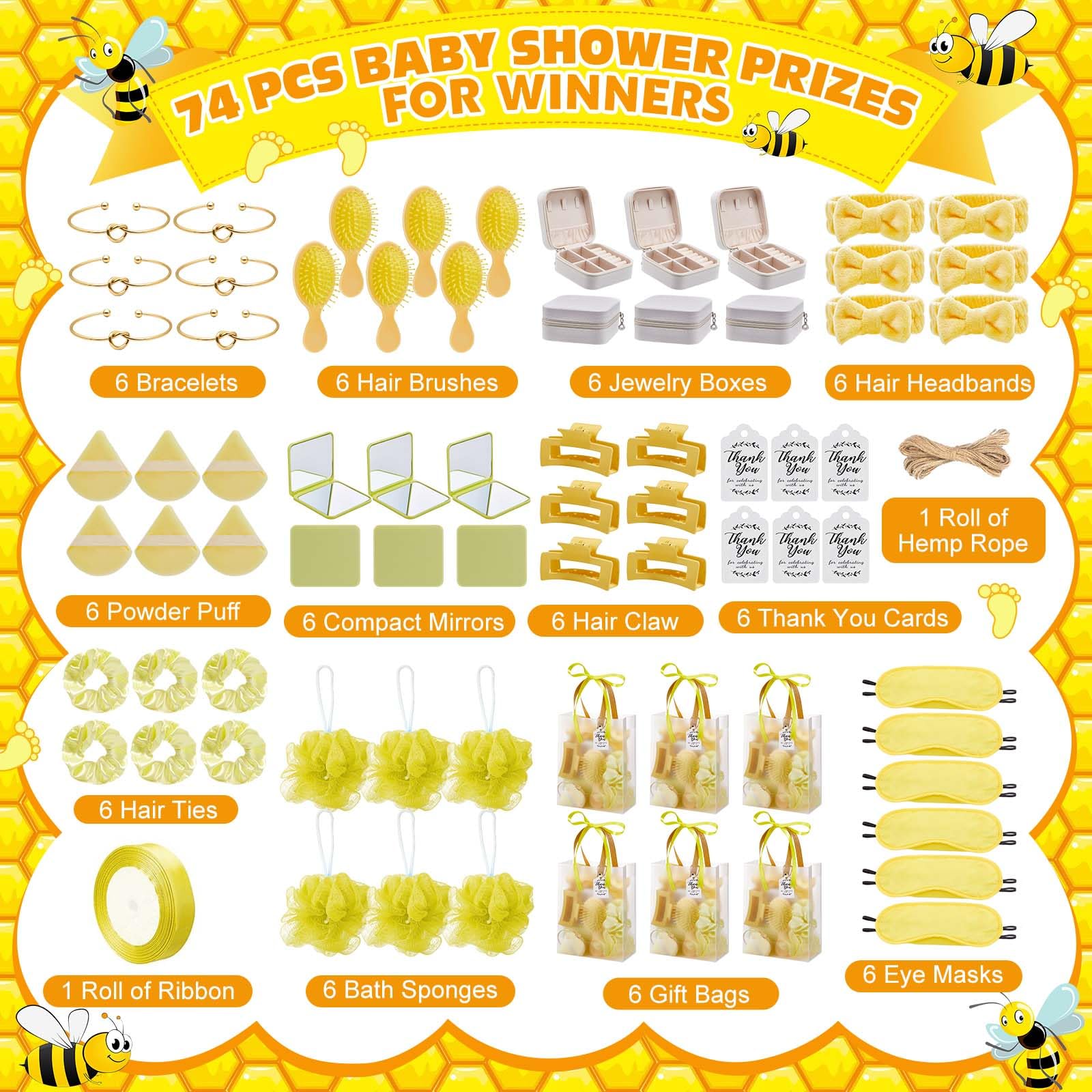 74Pcs Baby Shower Prizes for G - مراجعة Wedding Favor Box وسعره