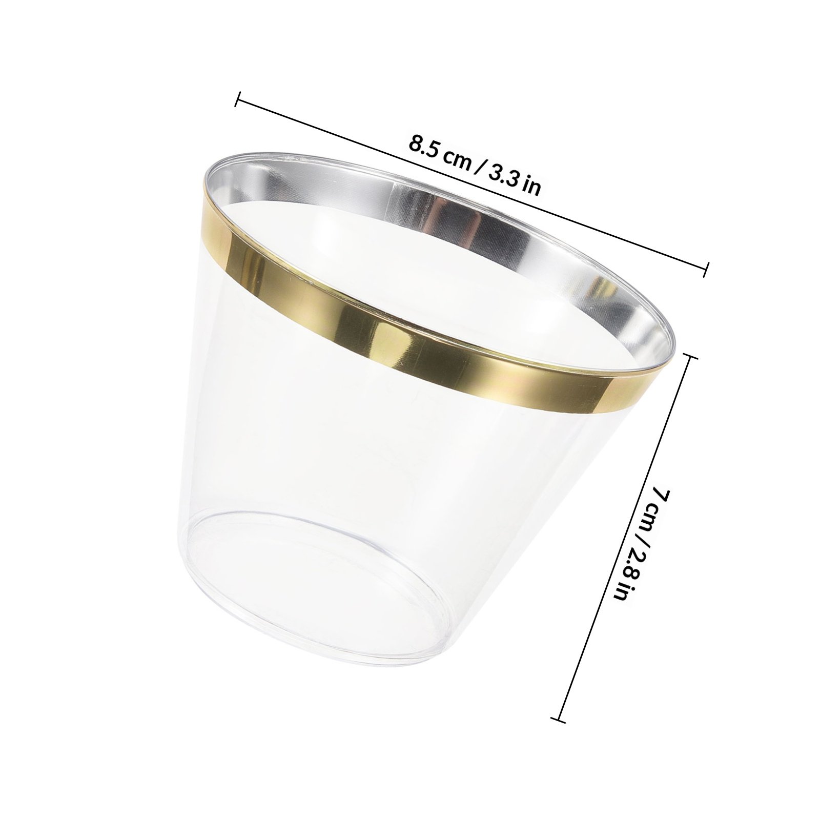 25pcs Gold Foil Plastic Clear  - مراجعة Wedding Water Supply وسعره